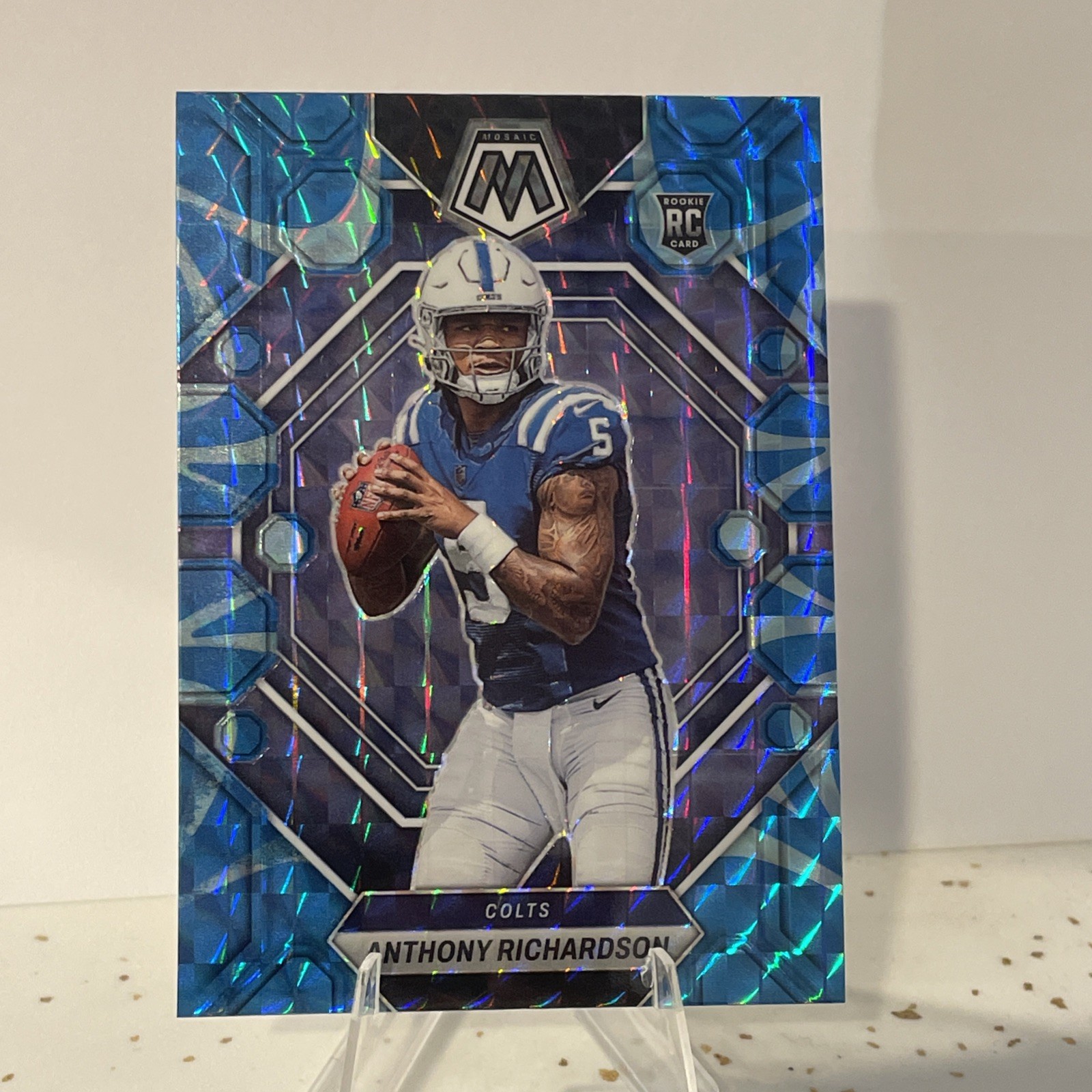 2023 Panini Mosaic Reactive Blue Prizm #282 Anthony Richardson RC Colts