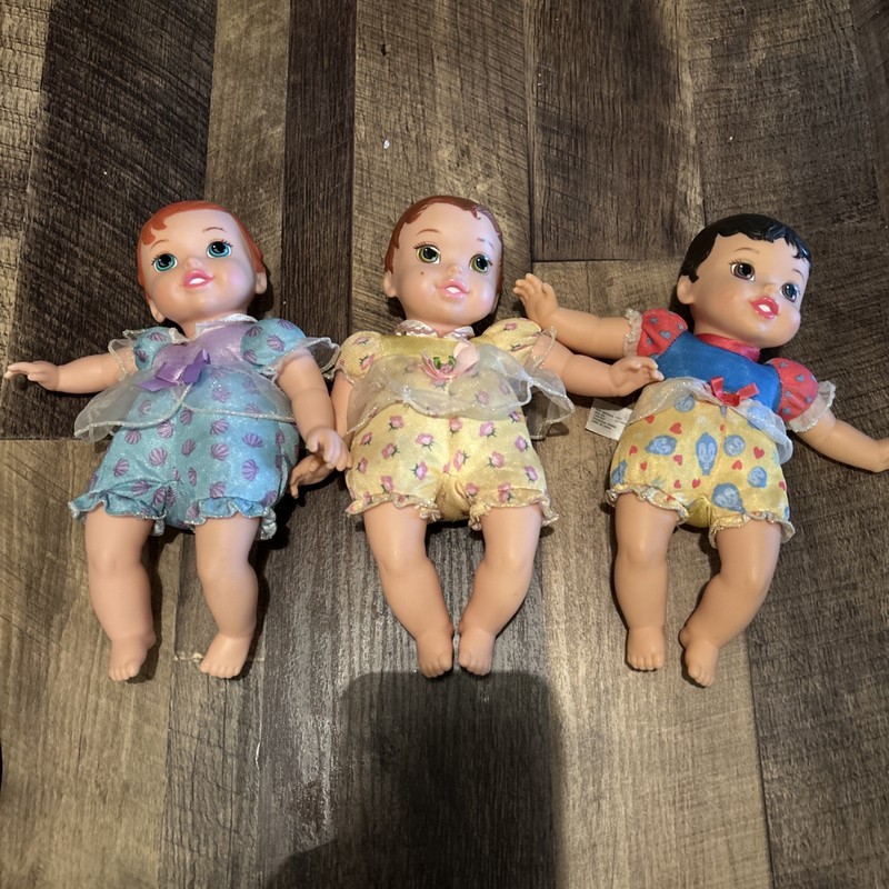 My First Disney Princess Baby, Ariel, Belle, Snow White Lot Of 3