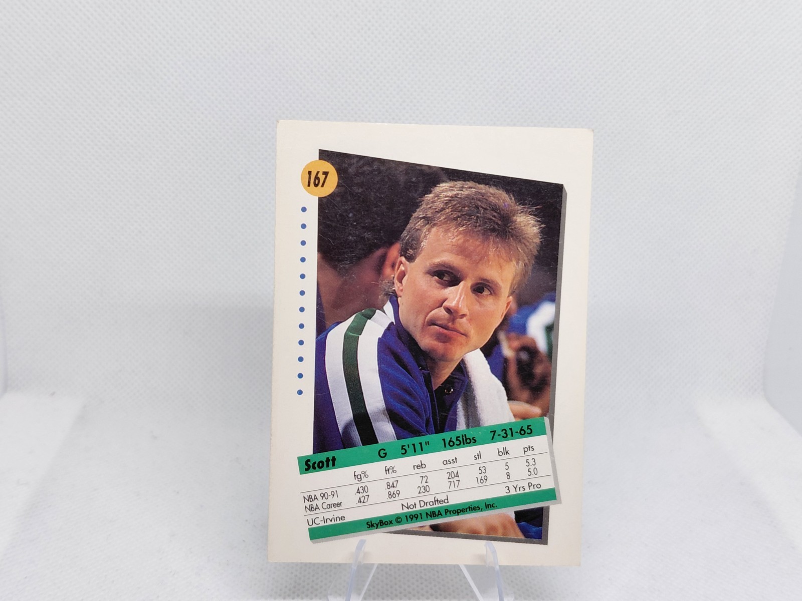 1991-92 SkyBox Scott Brooks Minnesota Timberwolves #167 thumbnail 2