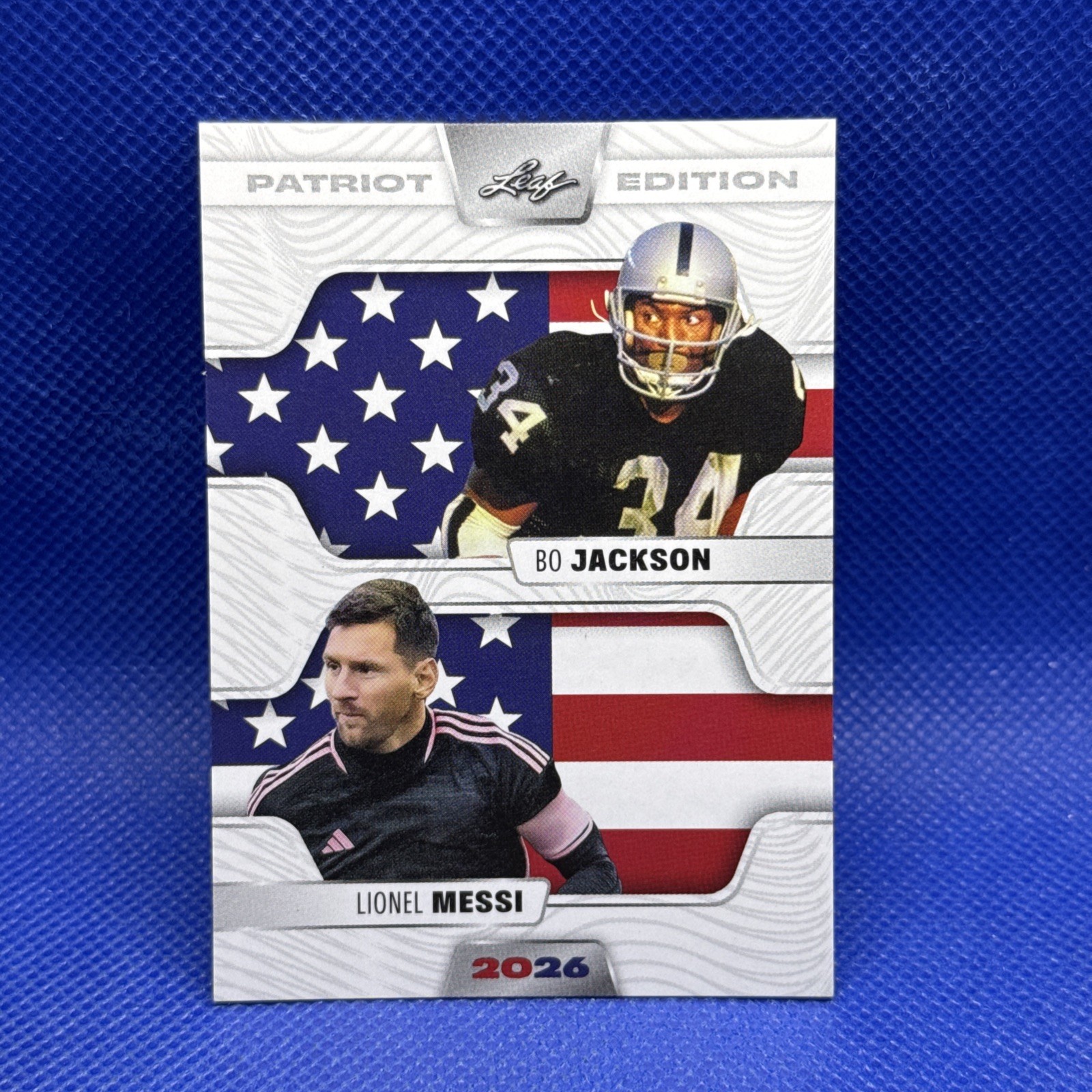 Lionel Messi / Bo Jackson 2026 Leaf Patriot Edition #PD23