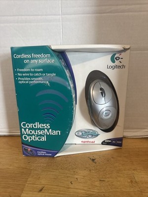 Logitech Cordless Mouseman Optical Mouse For PC/Mac PS/2 Brand New In Box