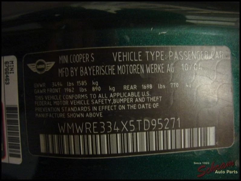 Motor De Arranque Convertible Para 02-08 MINI COOPER 1335324 Foto 4 de 4