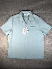 Original Penguin Cotton Gauze Short Sleeve Button-Up Camp Shirt Tourmaline