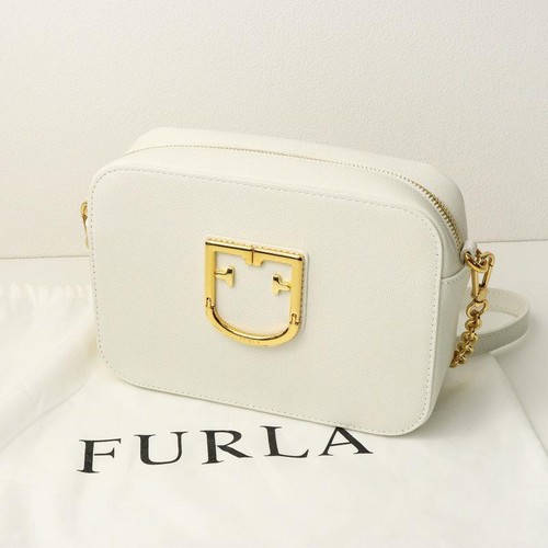 Furla Brava Mini Crossbody Leather Shoulder Bag Off-White Pochette 2400014565799