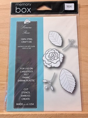 904 Memory Box Sonora Rose Flower Stem Leaves Steel Craft Cutting Die