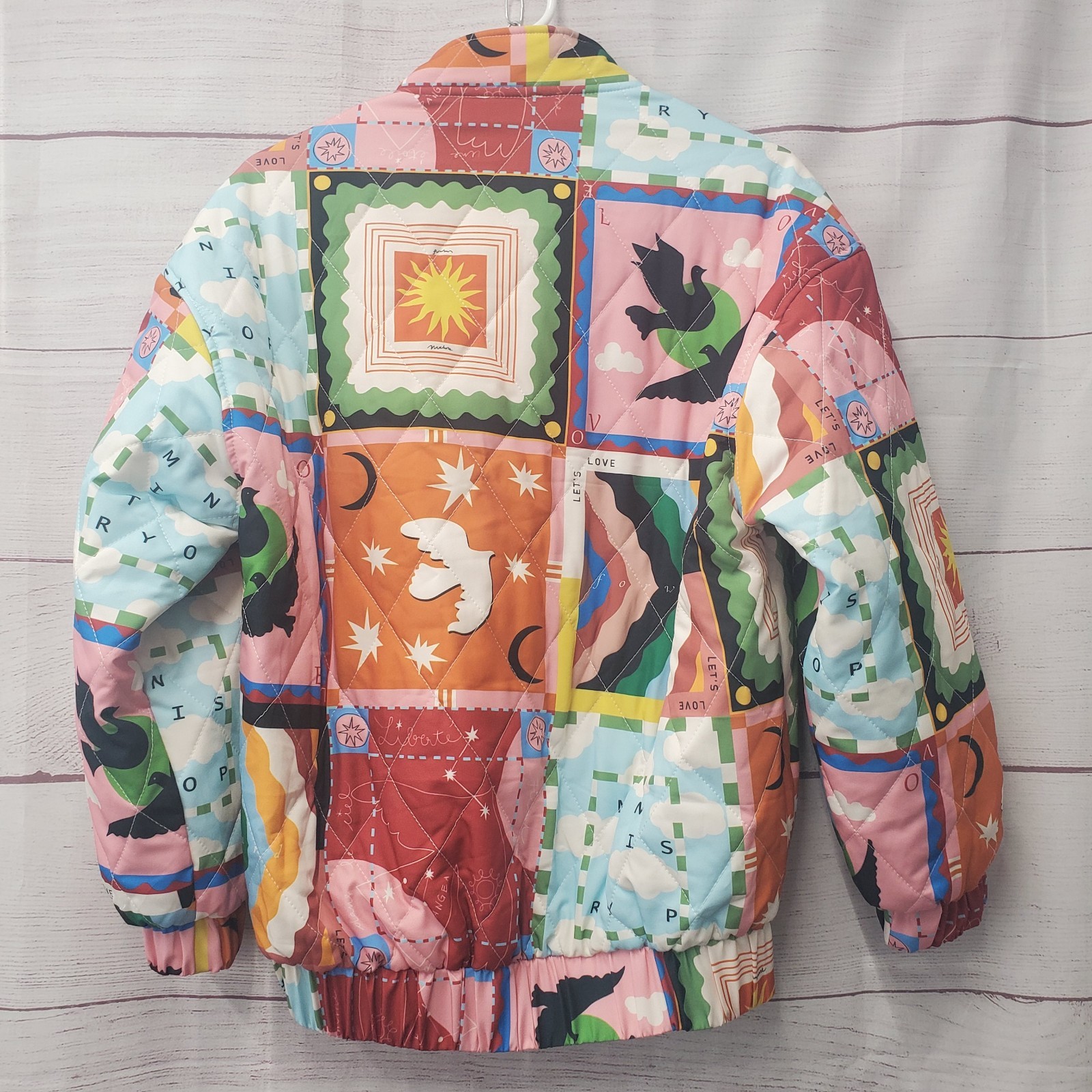 Sunday Up Quilted Patchwork Jacket Size Small Ecl… - image 6