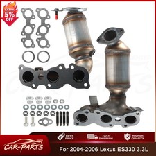 2pcs Manifold Catalytic Converter Bank 1 2 Set 2004-2006 For Lexus Es330 3.3l