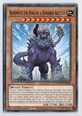 Behemoth the King of a Hundred Battles - DUNE #DUNE-EN024 Duelist Nexus Common 1