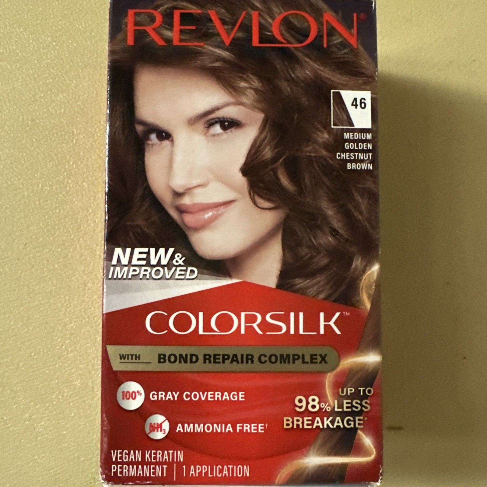Silk Beautiful Color Med Golden Chestnut Brwn#46 Permanent H
