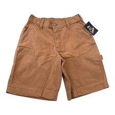 Art Class Boys Cargo Shorts Size 8 Tan Brown Elastic Waist NWT 100 Cotton