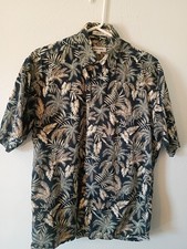 Pierre Cardin Mens M Multi Color 100 Cotton Hawaiian Shirt