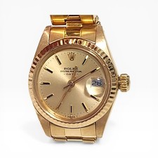 Rolex Ladies Date 26 mm 18K Yellow Gold Oyster Automatic Watch 6917 Circa 1979
