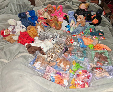 49 Ty Beanie Babies Plush Mixed Lot w/ McDonald s Teenie Beanies, 1999 Vintage