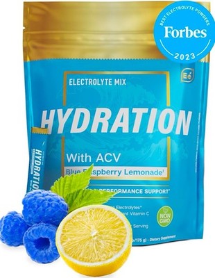 Essential Elements Electrolytes Hydration Packets Sugar Free Blue Raspberry 25ct