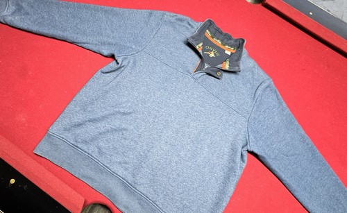 Orvis Quarter Zip Pullover Gr. L Freizeitpullover blau meliert Langarm - Bild 2 von 10