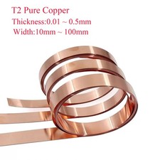 99.9 Flexible Pure Copper Cu Metal Sheet Roll Foil Plate Strip 0.01 0.5mm Thick
