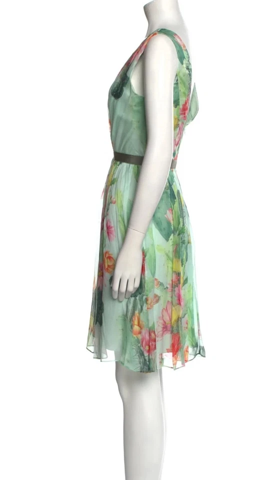 Vestido floral verde Matthew Williamson talla 4 Foto 3 de 4