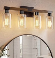  Farmhouse Bathroom Light Fixtures Bathroom Vanity Lights Over Mirror, 4 Light