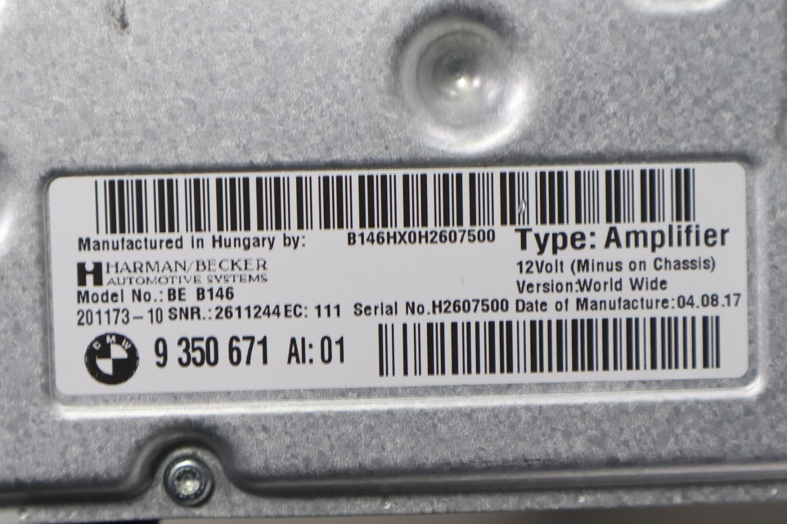 2014 - 2020 BMW i8 I12 AUDIO SOUND SYSTEM AMPLIFIER MODULE UNIT OEM