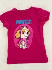 Paw Patrol T-Shirt Girls Medium Pink Graphic Print Short Sleeve Pullover Casual