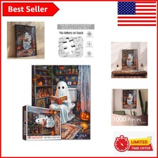 Humorous Halloween Ghost Puzzle - 1000 Piece Jigsaw - 27x19.69 Inches