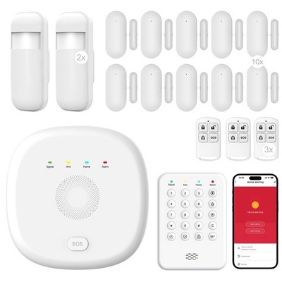 Wireless Home Security System - Smart Alarm, Expandable, App Alerts, No Fees, Al