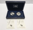 2016 Silver Eagles Edge Lettering Set PR & SP From United States Mint With COA'S