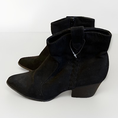 PRIMARK Faux Suede Cowboy Western Style Mid Heel Ankle Boots