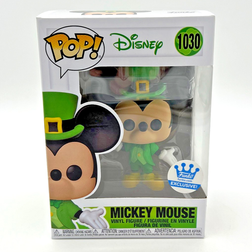 Funko Pop! Disney Mickey Mouse (St. Patrick'S Day) #1030 Exclusive W/Protector