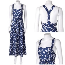 Kate Cosplay Blue Dress Costume Halloween Carnival Skirt Beach Floral Maxi Lady