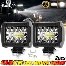 2/4/10PCS 4/7" LED Work Light Bar Spot Flood Driving Offroad 4WD Truck UTV SUV