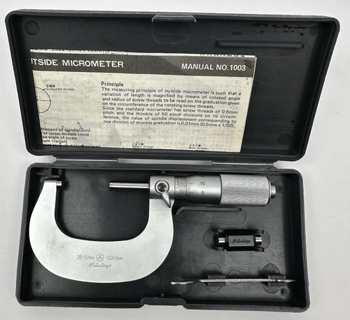 Mitutoyo Outside Micrometer 25-50mm 0.001mm Precision VTG Tool Caliper Japan