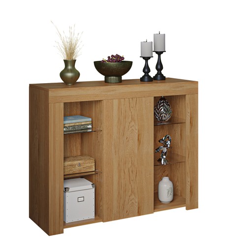 LED Storage Cabinet High Gloss Front Door Sideboard for Dining Room Display - Picture 39 of 41