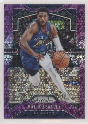 2019-20 Panini Prizm Fast Break Purple Prizm 65/75 Malik Beasley #86 rh9