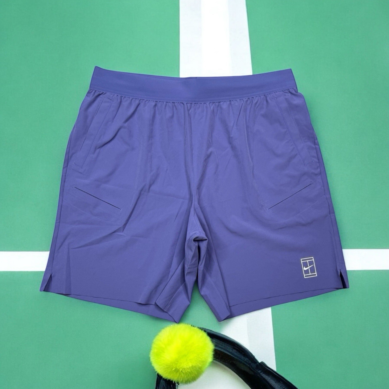 Nike Court Dri-FIT Advantage 8 Tennis Shorts - Purple - FZ9322-527 Mens Size L 8690₽