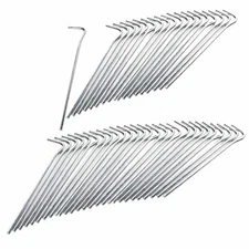 50 Pieces Heavy Duty Galvanized Steel Tent Pegs, Camping Stakes, Tent Spikes