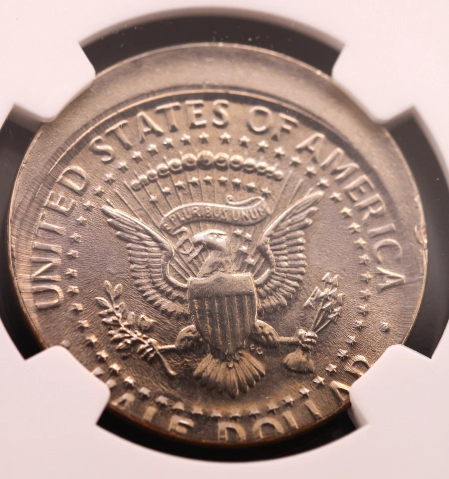 1990-P 50C Kennedy Half Dollar PCGS MS 66 Struck 15% Off Center - Image 2 of 4