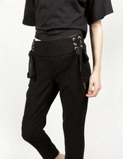 The Kooples Daisy Crepe Women  s Black Trousers S