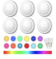 Puck Lights with Remote Control, Battery Operated LED Push Light Wireless, 13 Co
