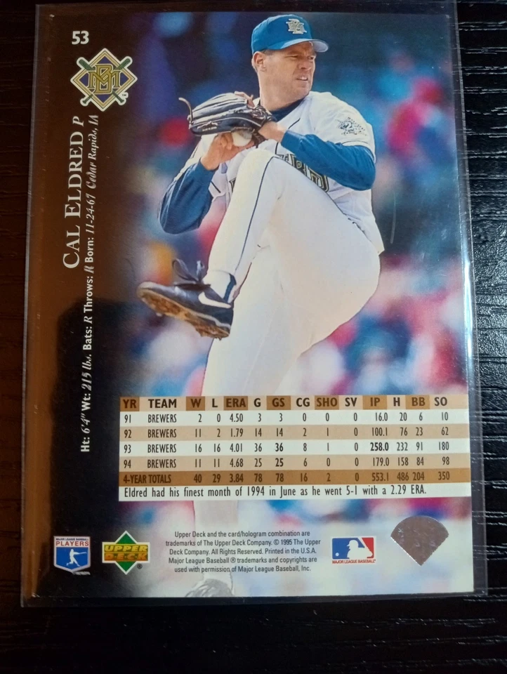 1995 Upper Deck - Cal Eldred #53 - Image 4 of 4