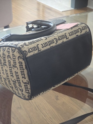 Juicy Couture Black Beige Jaquar Bestsellers Fame Satchel Bag Purse NWT $99 - Picture 8 of 13