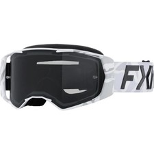 FXR Crossbrille Factory Ride White - Smoke Lens, Silver Mirror Finish