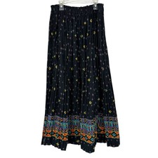 Vintage Ozark Mountain Maxi Broom Skirt Sz M Western Cowgirl Prairie Aztec