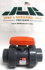 HAYWARD ,  2" BALL VALVE , SLIP-ON , PVC,VITON, 8-1/8" END to END , SURPLUS