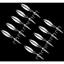 Blade Treble Hook Silver Set Of 10