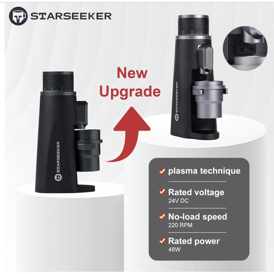 ¡Nuevo! Molinillo de café eléctrico STARSEEKER EDGE molinillo automático de aluminio nuevo en caja Foto 3 de 4