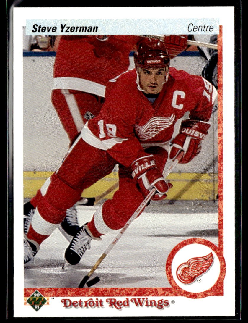 1990-91 Upper Deck French #56 Steve Yzerman Hockey Card 1202L
