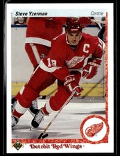 1990-91 Upper Deck French #56 Steve Yzerman Hockey Card 1202L