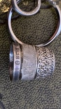 Silver Hallmarked Thimble E R Royal Coronation not scrap Queen Elizabeth royal 