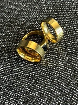 Gold Tone Metal Band Rings Set Multiple Fashion Rings Jewelry Stylish Accessory